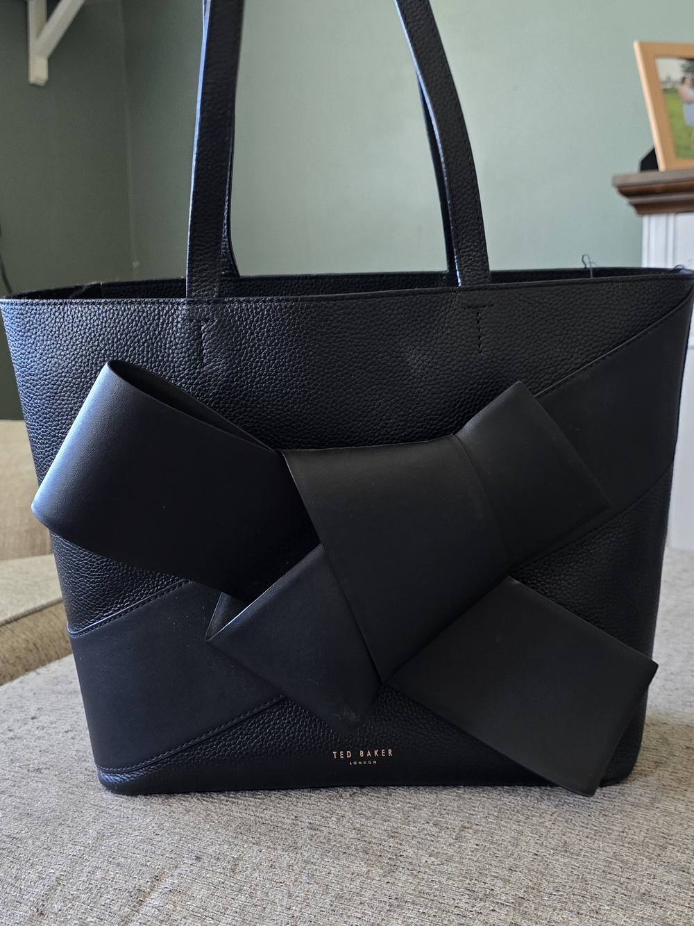 Ted Baker Black Tote with Signature Bow